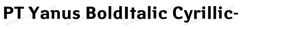 PT Yanus BoldItalic Cyrillic字体转换